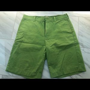 J Crew Men’s Chino Shorts Green 33w
